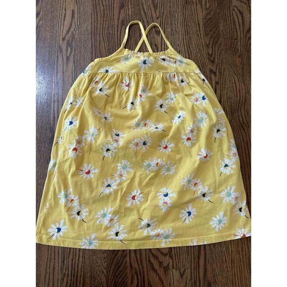 Hanna Andersson Yellow Floral Strappy Dress Girls Size 140 (10) Pockets Sundress - Picture 9 of 11